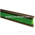 Plastic guard rail for beverage conveying